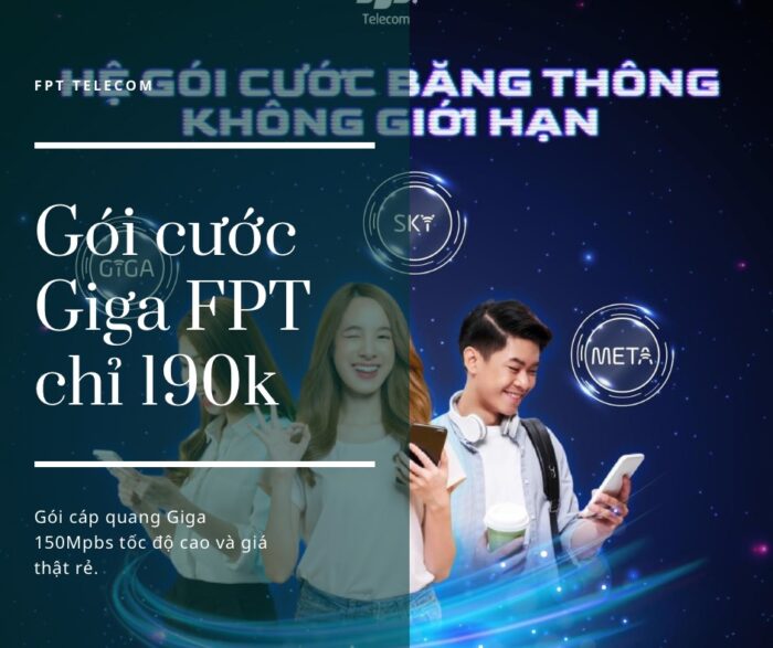 Lắp đặt gói Giga FPT để hưởng nhiều ưu đãi từ FPT Telecom